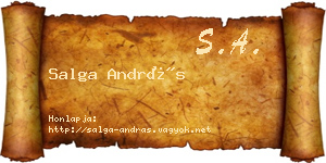 Salga András névjegykártya